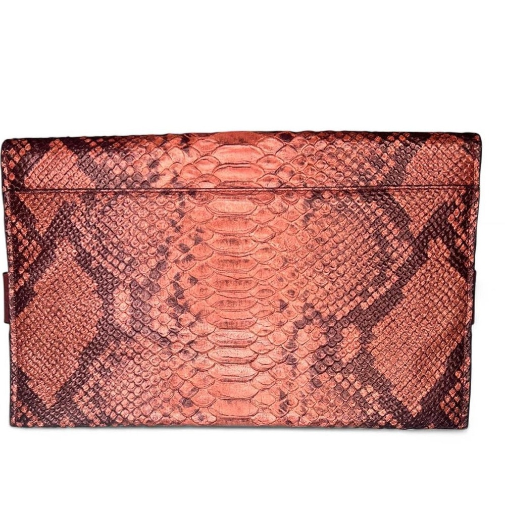 Coach Large Python Print Envelope Clutch Wrap/ Re… - image 2
